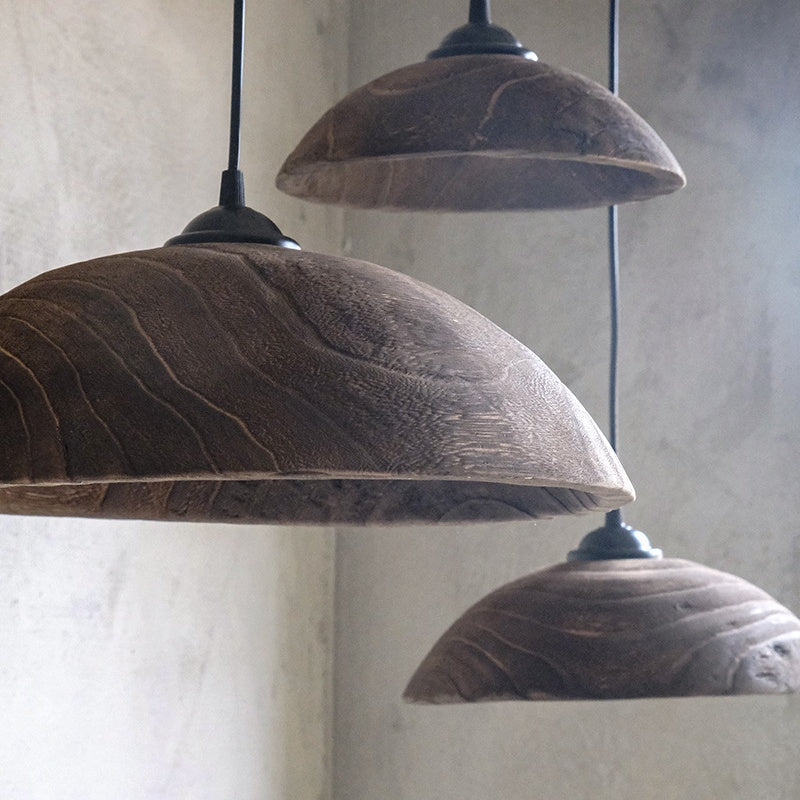 Silva Moderno LED Legno Lampade a Sospensione Marrone Soggiorno