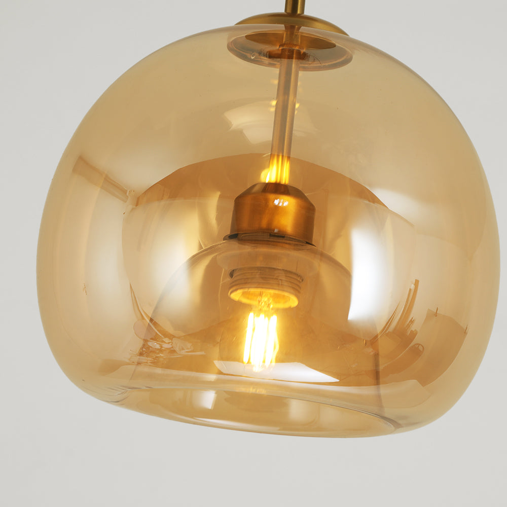 Sanna Moderno LED Lampade a Sospensione Cupola Vetro Oro/Nero Trasparente Soggiorno/Camera da Letto/Corridoio