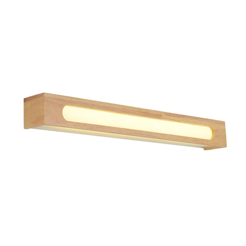 Muto Minimalista LED Lineare Applique Legno Marrone Soggiorno/Camera da Letto/Bagno