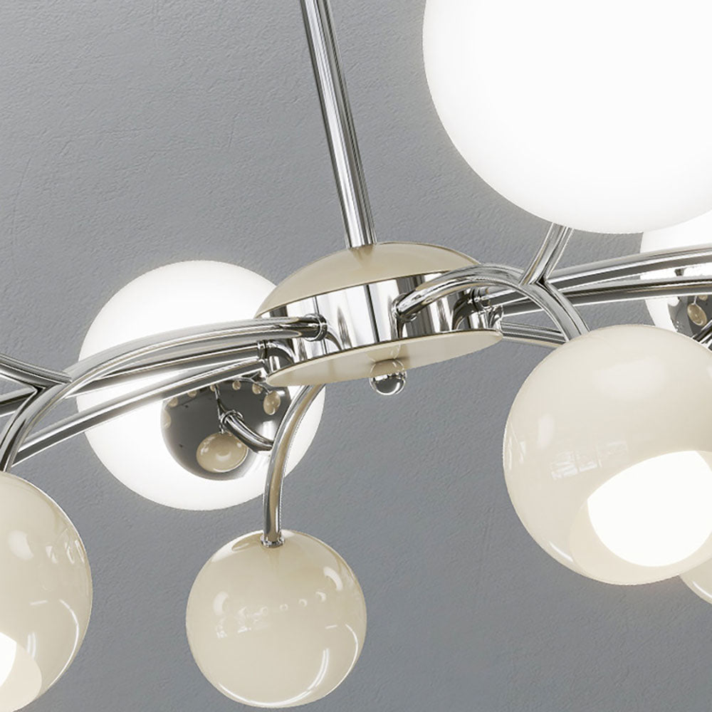 Arisha Vintage Metallo/Vetro Lux Lampadario Arancione/Beige Camera da letto/Soggiorno
