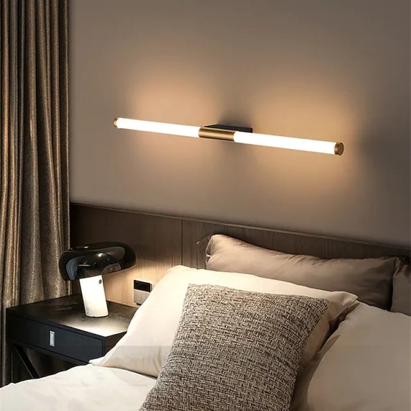 Arisha Moderno LED Applique Metallo Linea Acrilico Oro