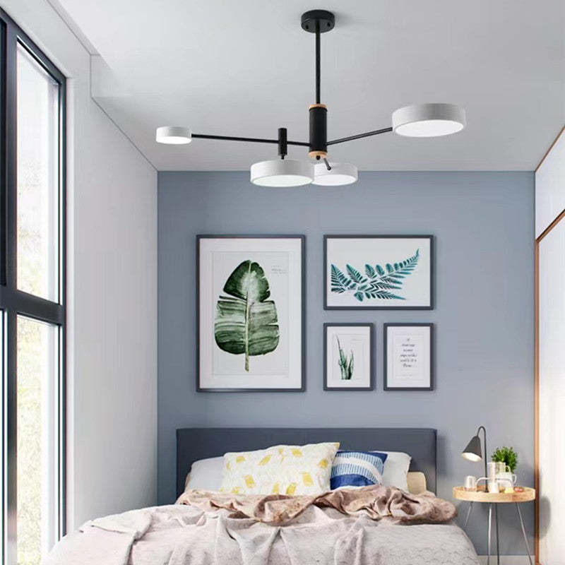 Arisha Design LED Lampade a Sospensione Metallo/Legno Grigio/Bianco/Oro Soggiorno/Camera da Letto