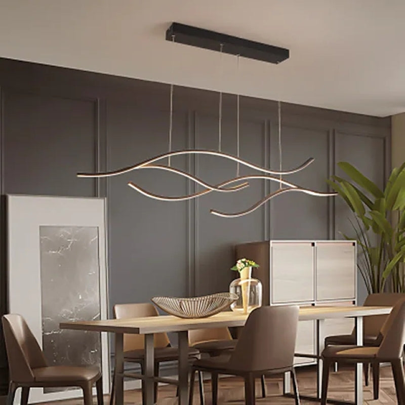 Arisha Moderni LED Lampade a Sospensione Nero/Oro Metallo Ristorante/Soggiorno/Camera da Letto