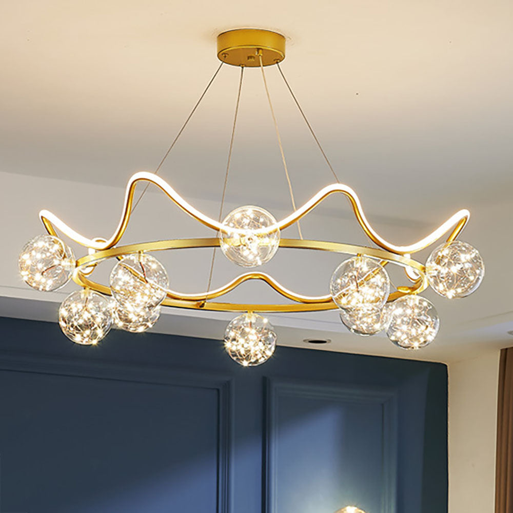 Arisha Nordico Metallo/Acrilico Sospensione Oro Camera da letto/Cucina