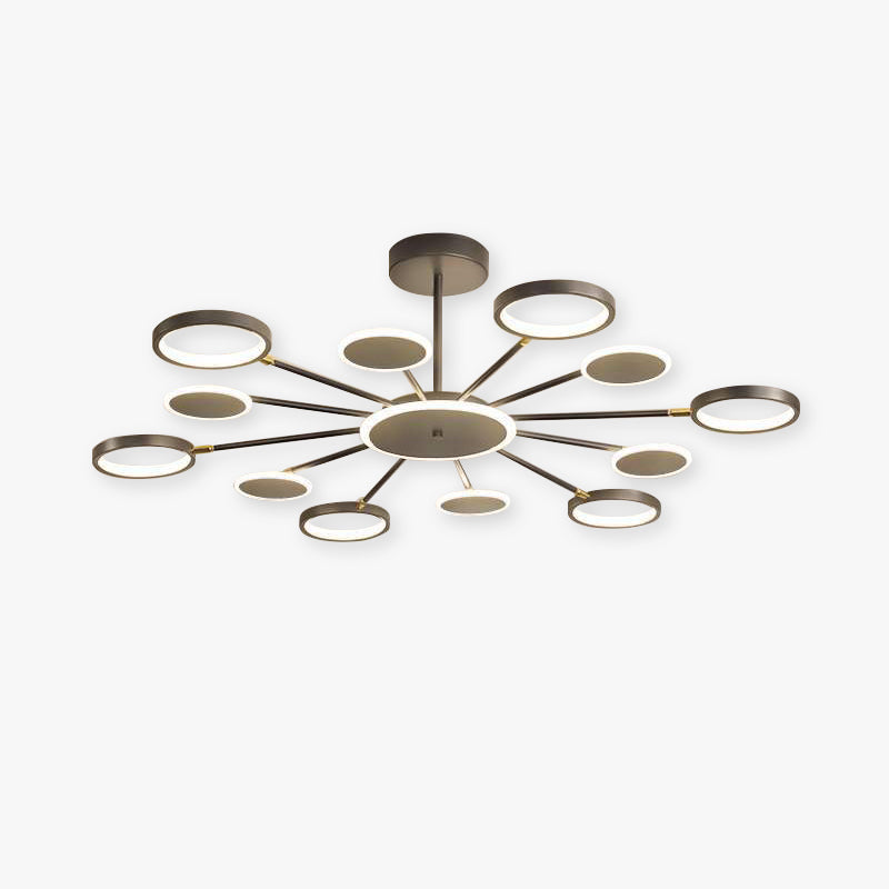 Sienna Modern LED Lampadari Geometrica Nero Metallo Acrilico Sala Studio/Soggiorno/Camera da Letto