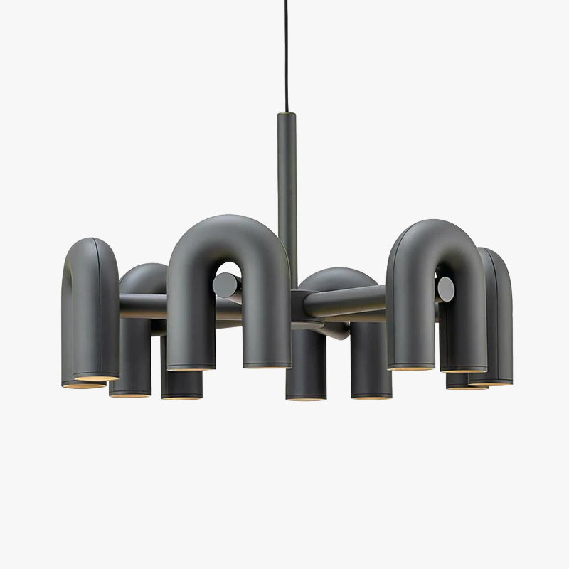 Felix Insolito LED Lampada a Sospensione Metallo Acrilico Nero/Grigio/Arancio Forma a Sala da Pranzo/Soggiorno/Camera da Letto