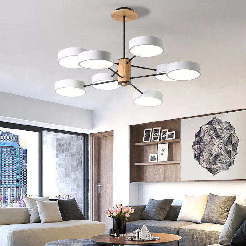 Arisha Moderna LED Design Lampada a Sospensione Metallo Legno Grigio/Verde Soggiorno/Camera da Letto
