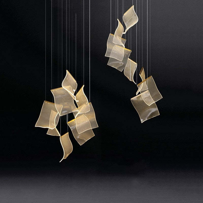 Marylin Moderni Led Lampadari Artistico Acrilico Metallo Oro Soggiorno/Camera da Letto