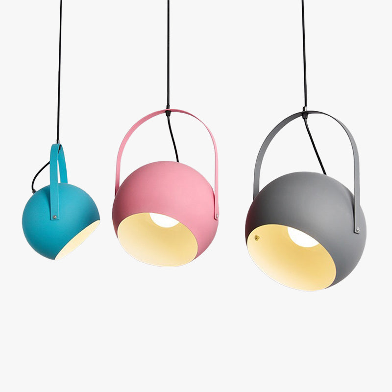 Morandi Metallo LED Colorate Sferica Camera da Letto Lampada a Sospensione Arte Deco Soggiorno/Camera da Letto