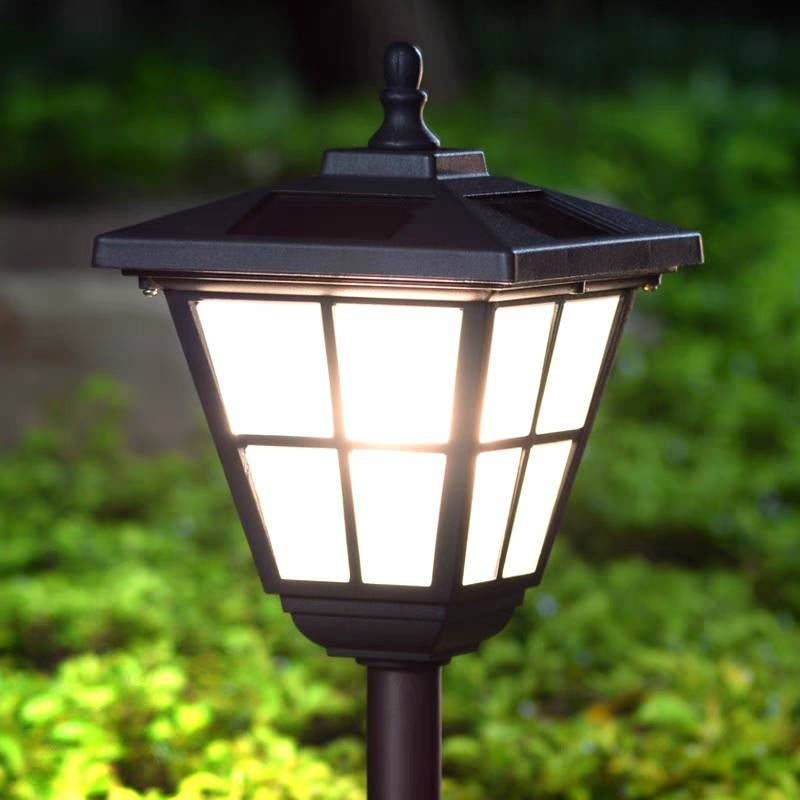 Ray Moderno Lanterna Solare Metallo Lampade da Esterno Nero