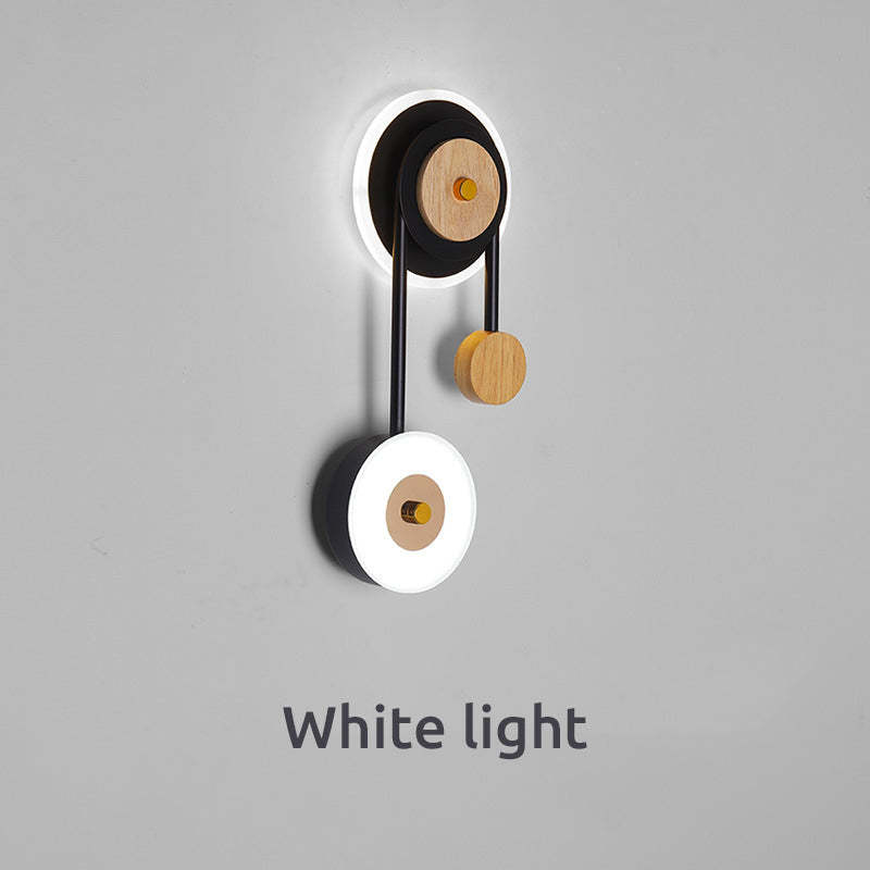 Arisha Moderno LED Girare Applique Decorativa Nero Legno Acrilico Comodino/Soggiorno/Camera da Letto