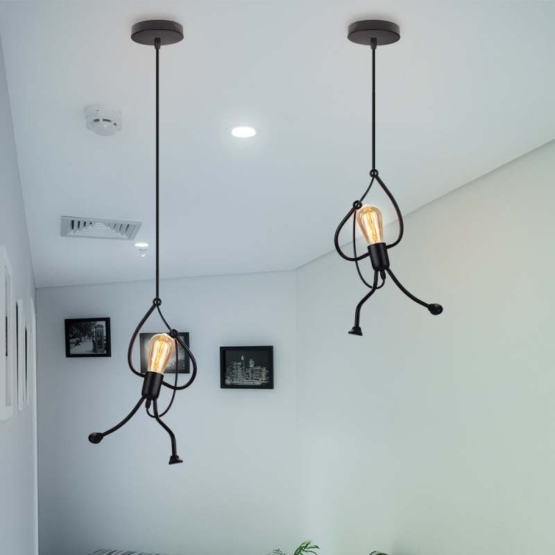 Arisha LED Ferro Speciale Design Uomo Lampada a Sospensione