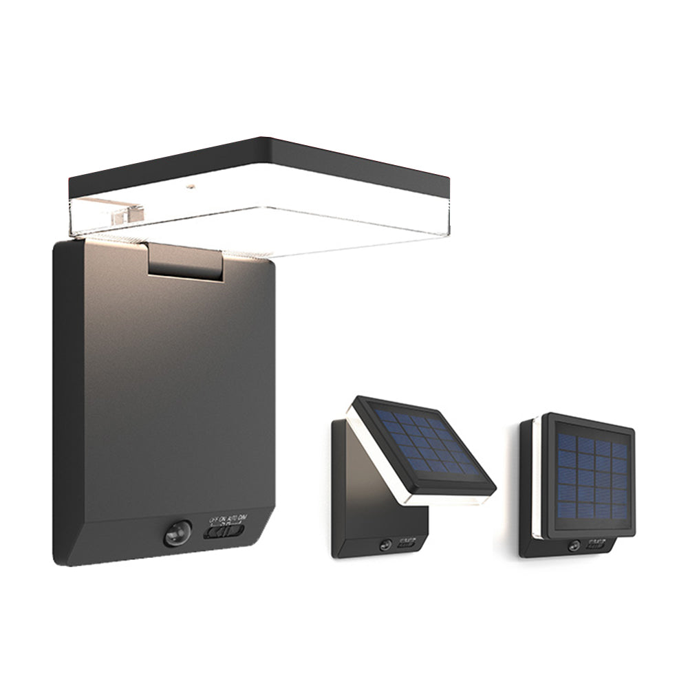 Ray Moderno Sensore ad Angolo Retto Applique da Esterno ad energia Solare