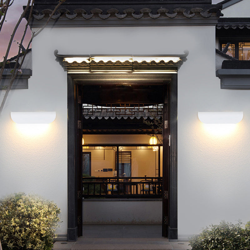 Ray Moderne LED Lampade da Esterno Nera/Bianca Curvo Impermeabile