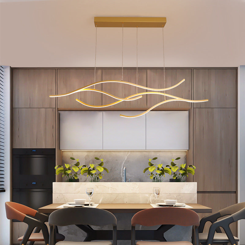 Louise Moderni LED Lampade a Sospensione Nero/Oro Metallo Ristorante/Soggiorno/Camera da Letto