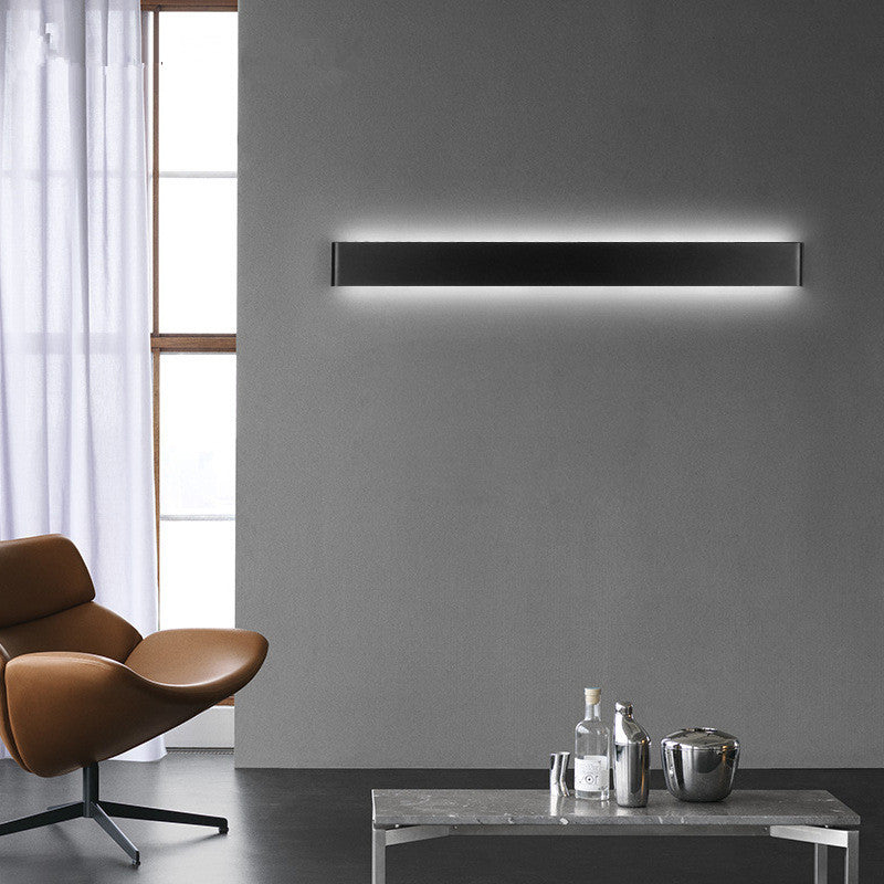 Arisha Minimalista LED Applique Metallo Nero/Bianco Rettangolare Soggiorno/Camera da Letto