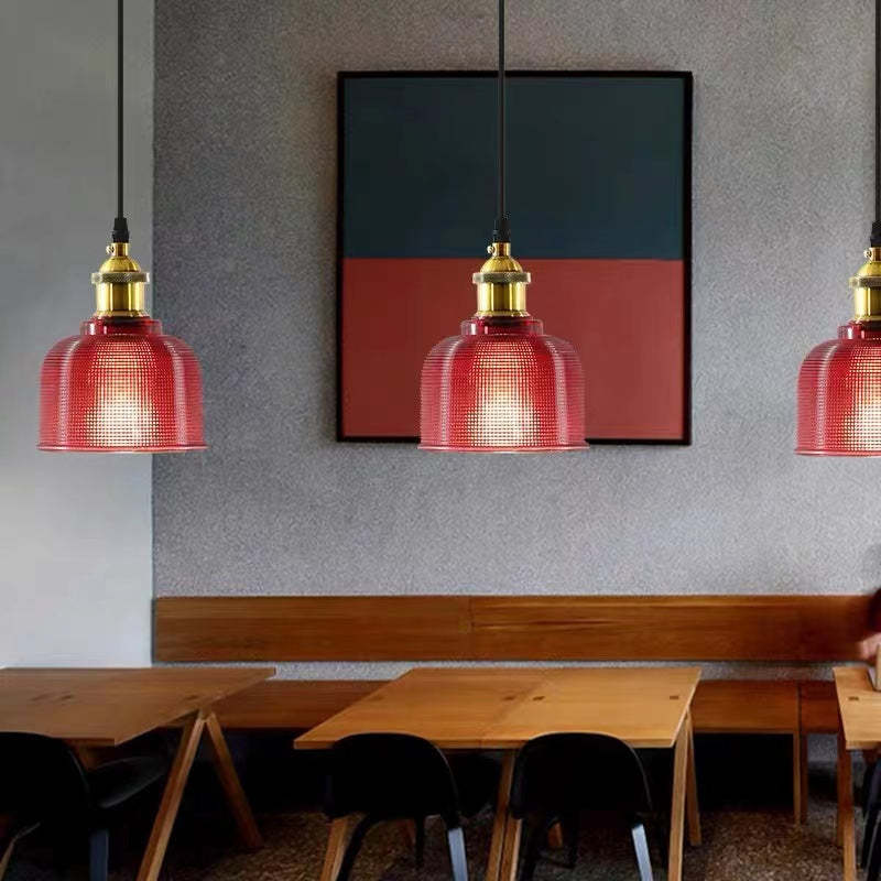 Valentina Colorato Arte Deco LED Lampade a Sospensione Vetro Camera da Letto