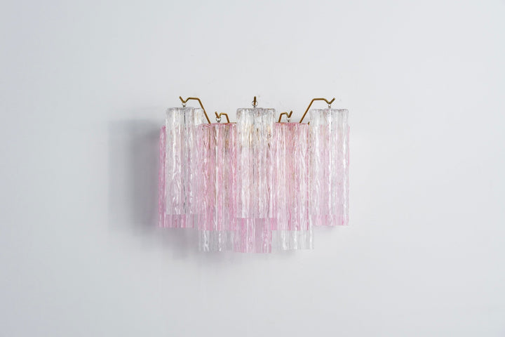 Aurora Applique Ambra Tronchi Vetro Tubo a Piani Metà