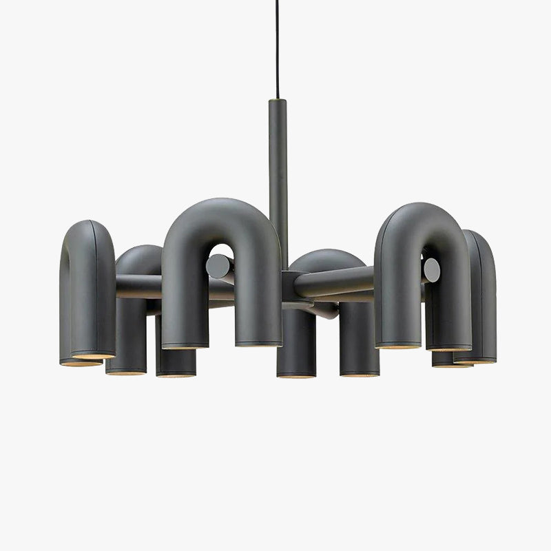 Felix Insolito LED Lampada a Sospensione Metallo Acrilico Nero/Grigio/Arancio Forma a Sala da Pranzo/Soggiorno/Camera da Letto