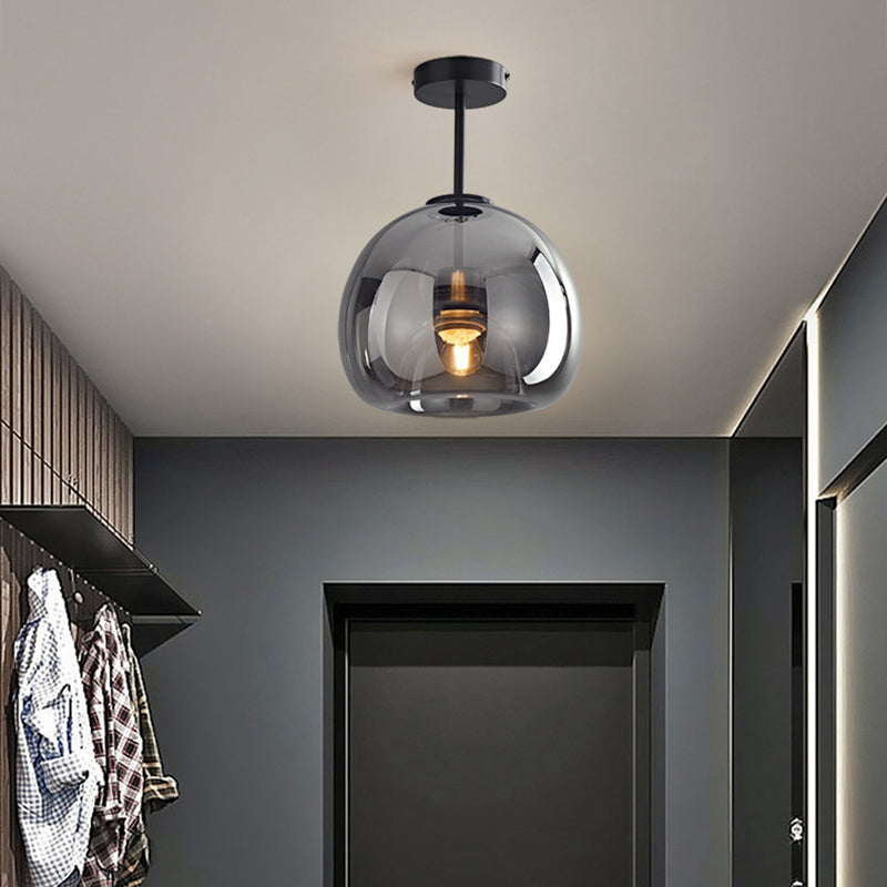 Sanna Moderno LED Lampade a Sospensione Cupola Vetro Oro/Nero Trasparente Soggiorno/Camera da Letto/Corridoio
