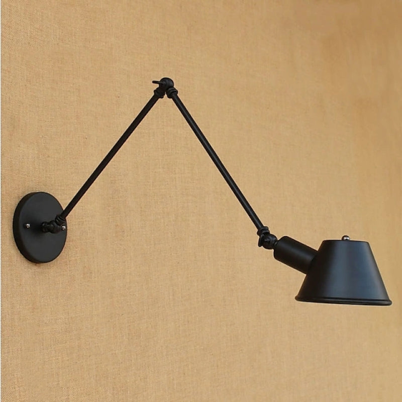 Epoch Design LED Applique da Parete Interno Metallo Nero Industriale Soggiorno/Camera da Letto