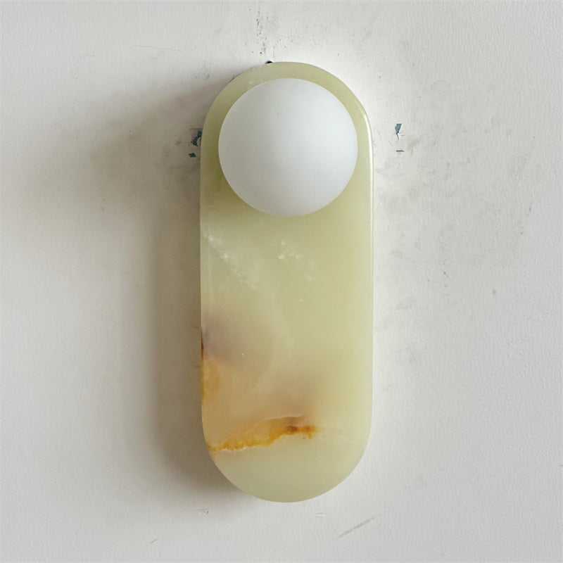 Syraeia Modern Minimalist Marble Jade Wall Lamp - Lamp Copper