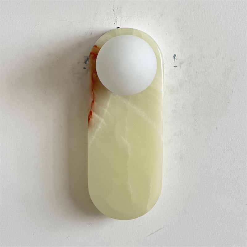 Syraeia Modern Minimalist Marble Jade Wall Lamp - Lamp Copper