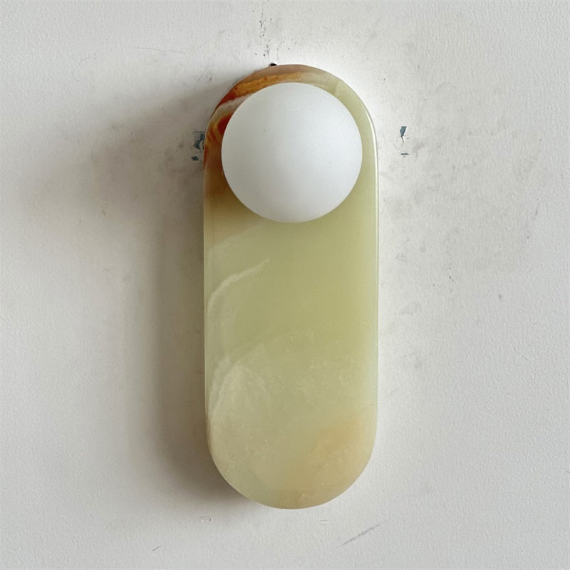 Syraeia Modern Minimalist Marble Jade Wall Lamp - Lamp Copper