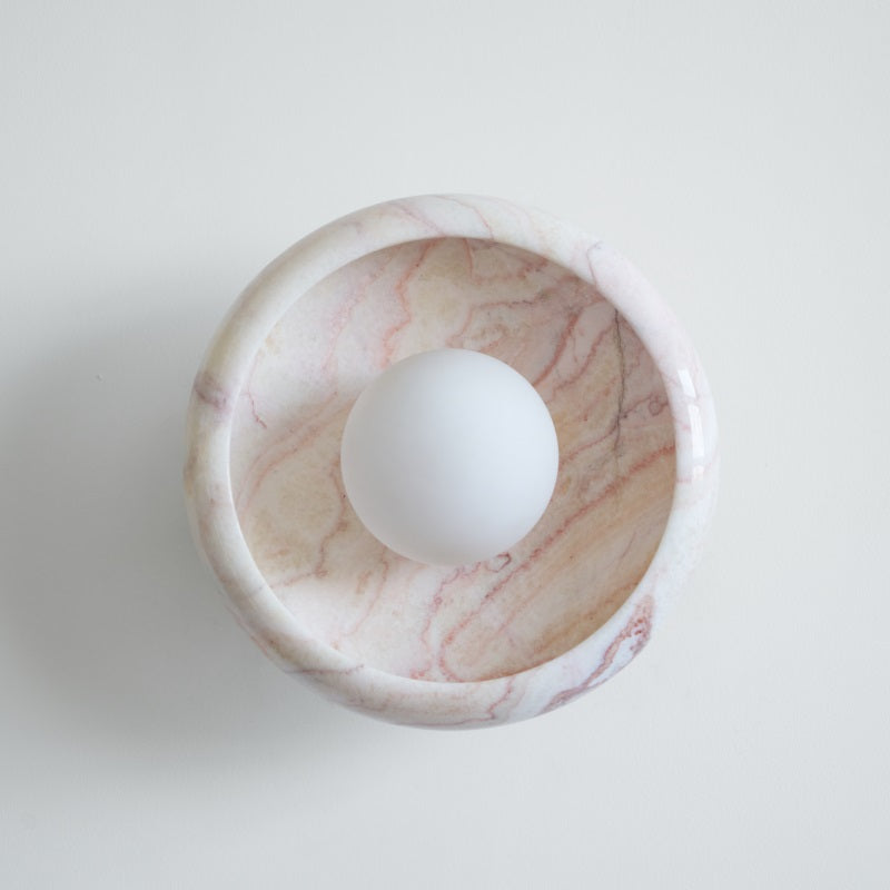 Piedra Modern Minimalist Marble Glass Wall Lamp - Lamp Copper