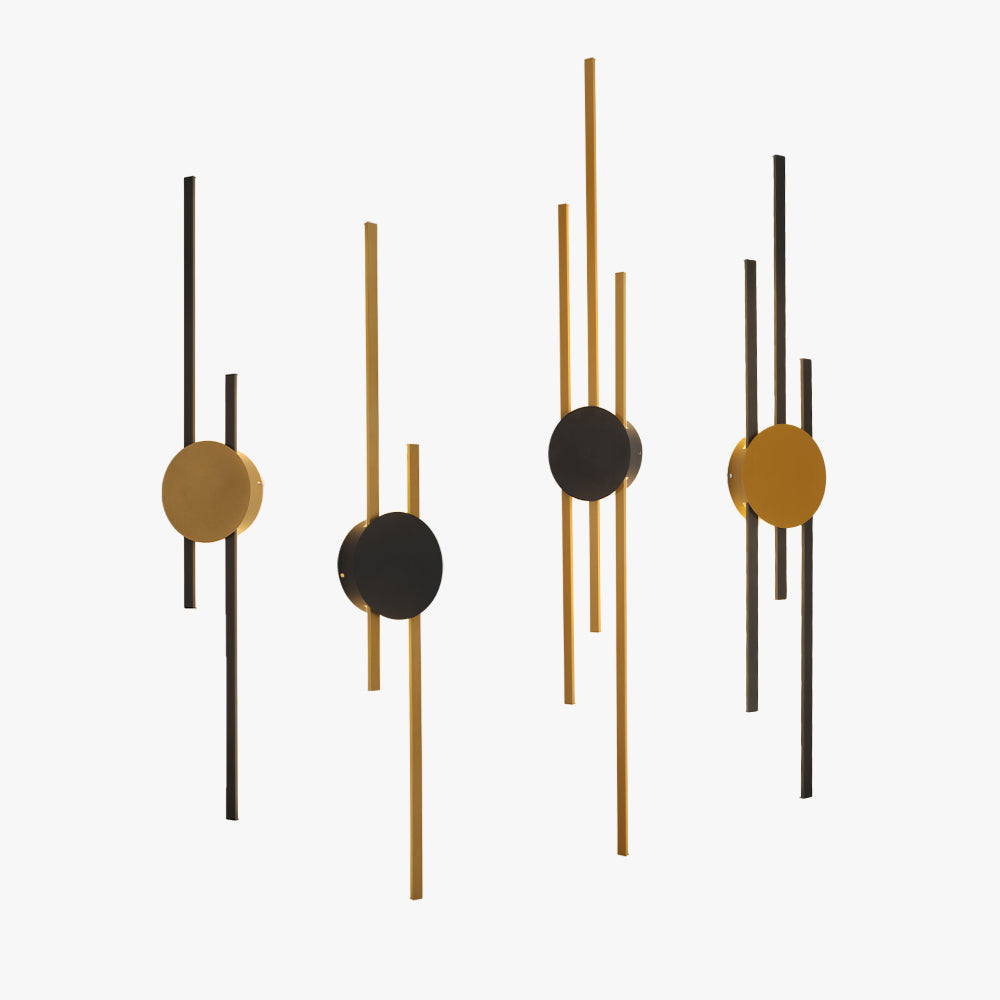 Alana Moderne Lineare Applique Metallo/Acrilico Nero/Oro Studio