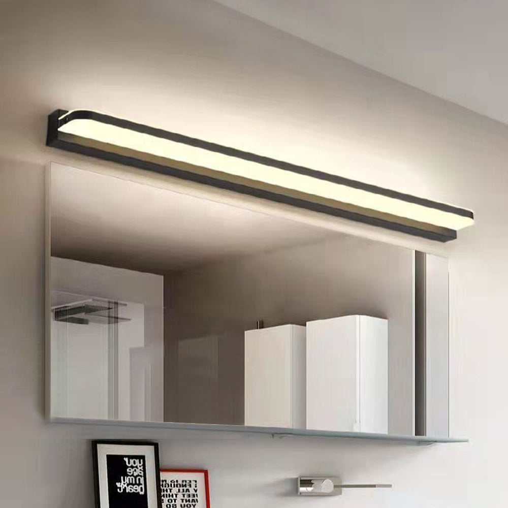Arisha Nordico LED Lineare Metallo Specchio Anteriore Applique Cromo/Nero Bagno