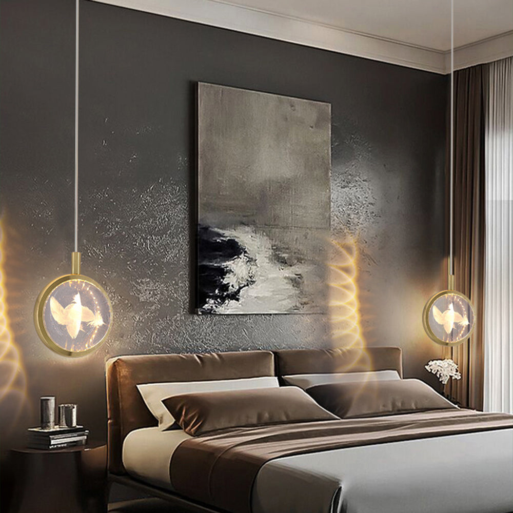 Arisha Moderna LED Lampada a Sospensione Metallo Oro Sferica Fiocco di Neve Soggiorno/Camera da Letto