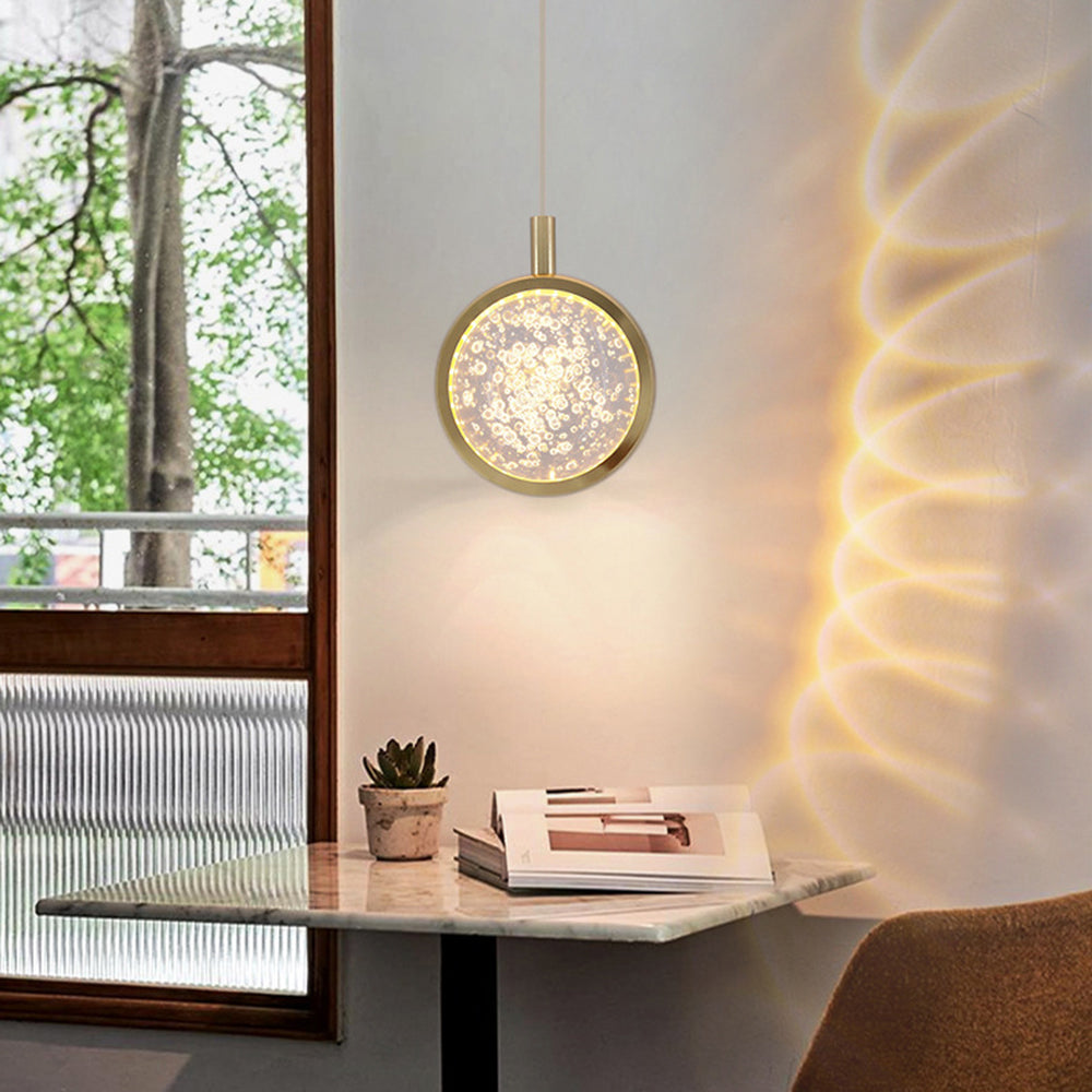 Arisha Moderna LED Lampada a Sospensione Metallo Oro Sferica Fiocco di Neve Soggiorno/Camera da Letto