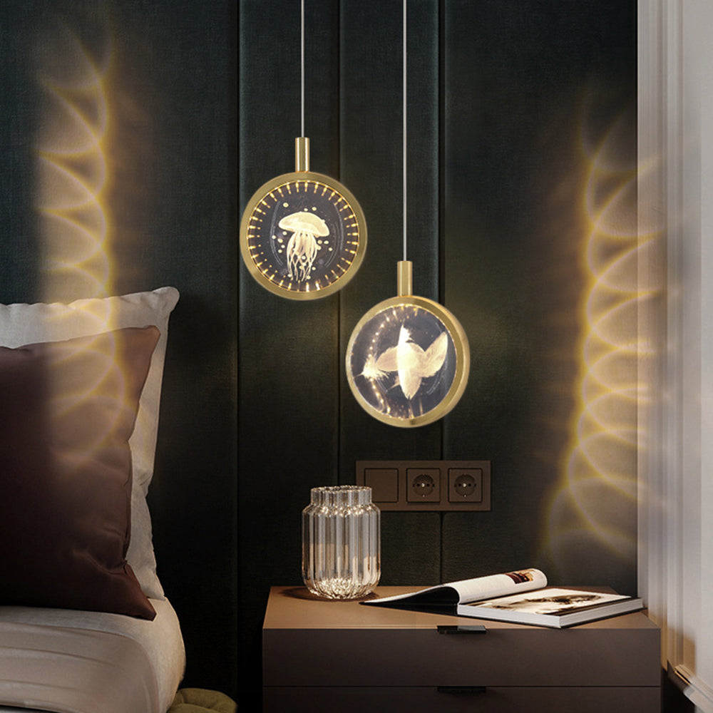 Arisha Moderna LED Lampada a Sospensione Metallo Oro Sferica Fiocco di Neve Soggiorno/Camera da Letto