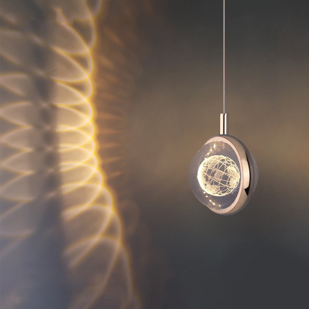 Arisha Moderna LED Lampada a Sospensione Metallo Oro Sferica Fiocco di Neve Soggiorno/Camera da Letto