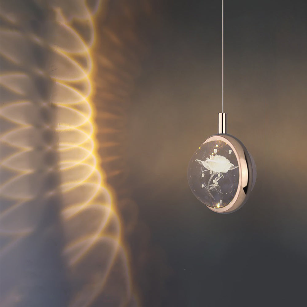Arisha Moderna LED Lampada a Sospensione Metallo Oro Sferica Fiocco di Neve Soggiorno/Camera da Letto