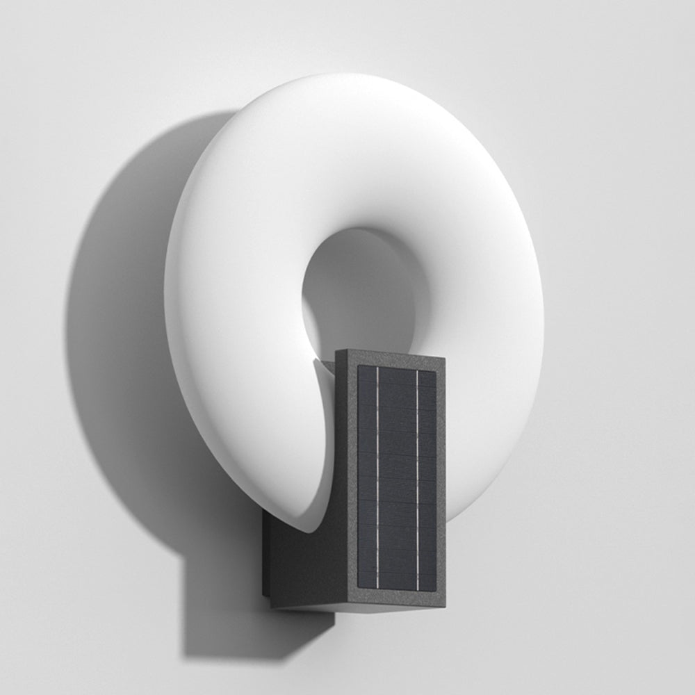 Ray Moderno Anello Solare Acrilico Applique da Esterno Bianco