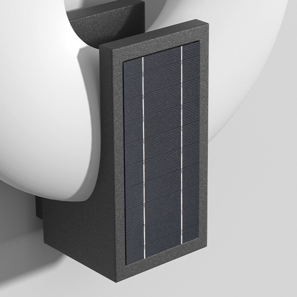 Ray Moderno Anello Solare Acrilico Applique da Esterno Bianco