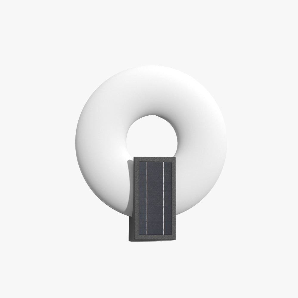 Ray Moderno Anello Solare Acrilico Applique da Esterno Bianco