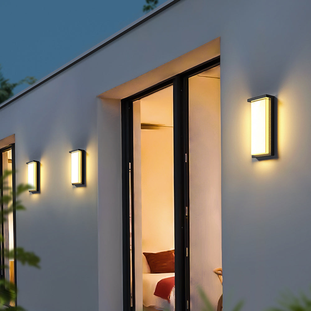 Ray Moderno Minimalista Rettangolare Applique da Esterno Balcone