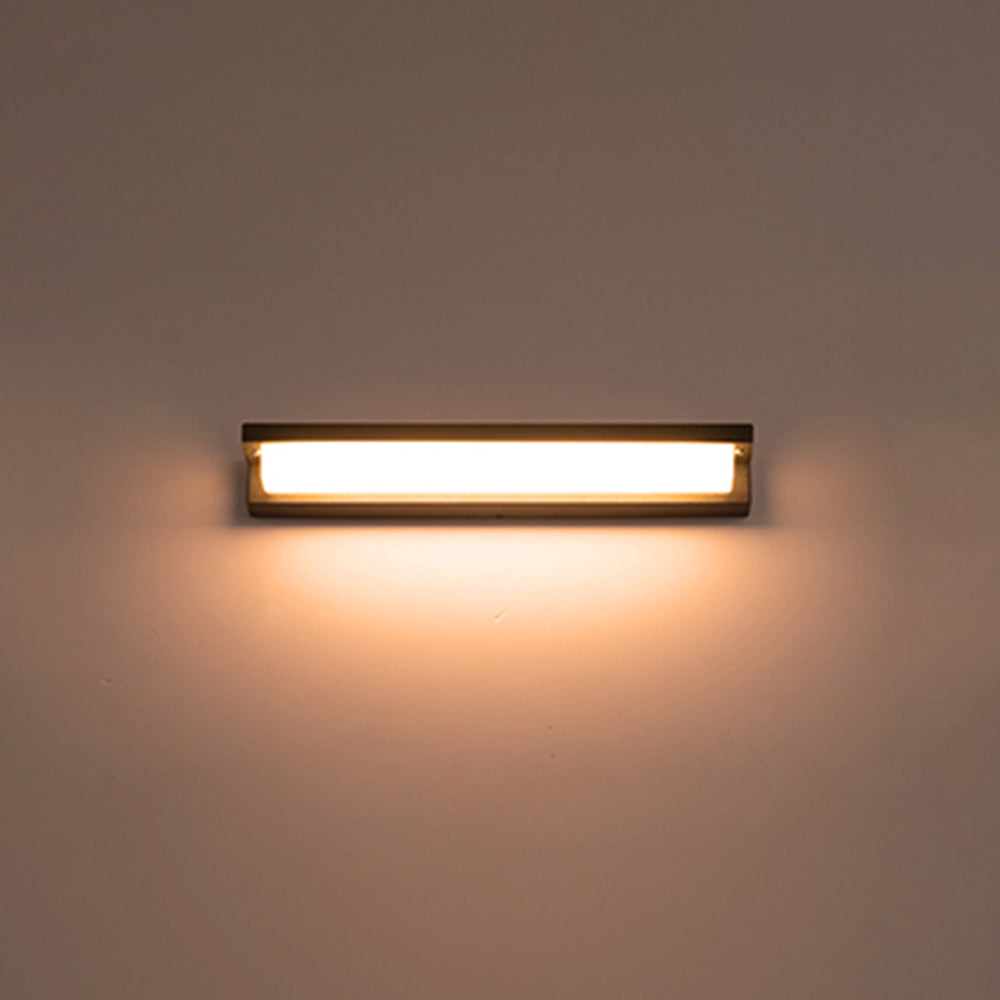 Ray Moderna Rettangolare Solare Metallo Applique da Esterno