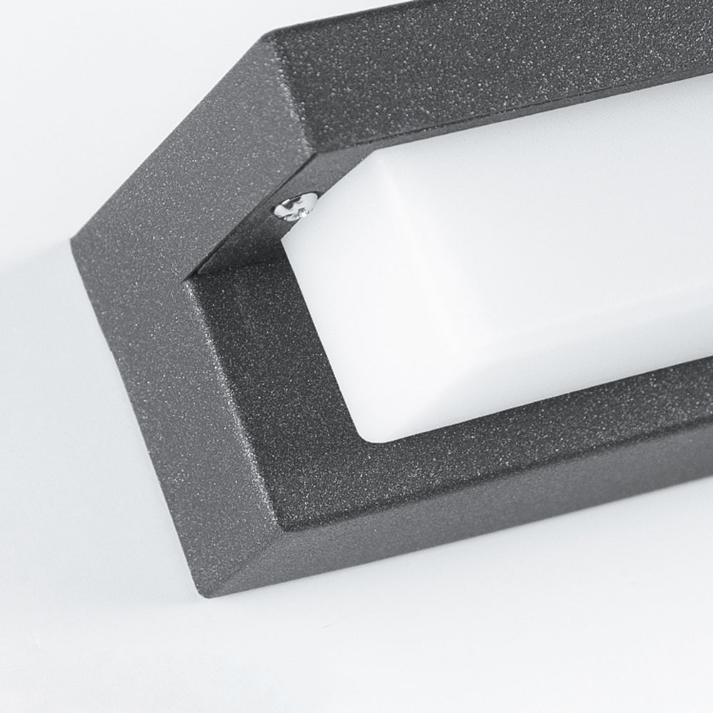 Ray Moderna Rettangolare Solare Metallo Applique da Esterno