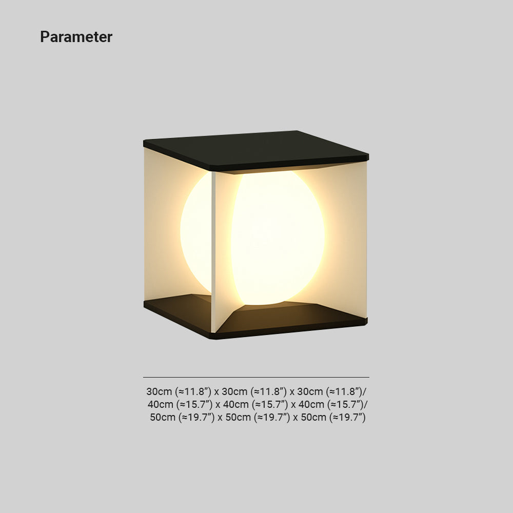 Ray Moderno Luna Metallo Pilastro Molo Lampade da Esterno