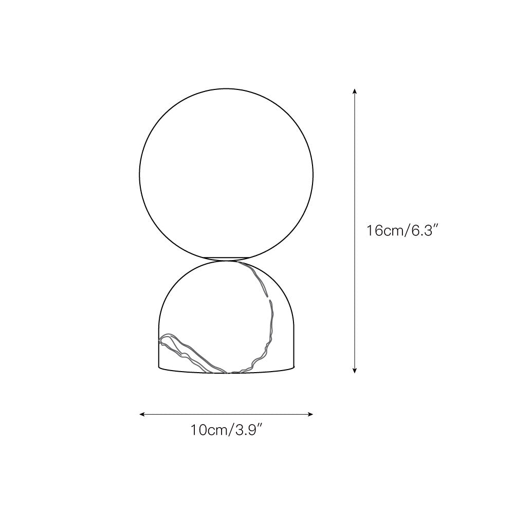 Aalia Marble Modern Minimalist Table Lamp - Lamp Copper