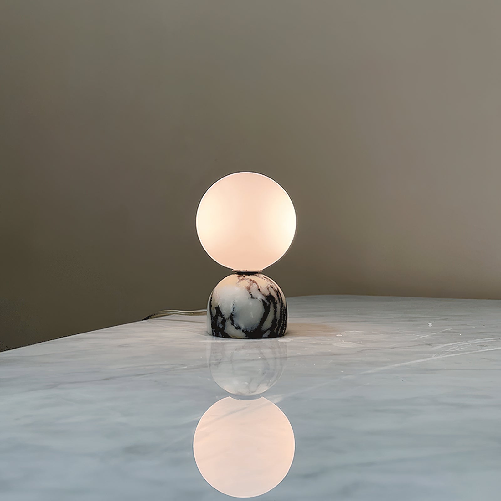 Aalia Marble Modern Minimalist Table Lamp - Lamp Copper