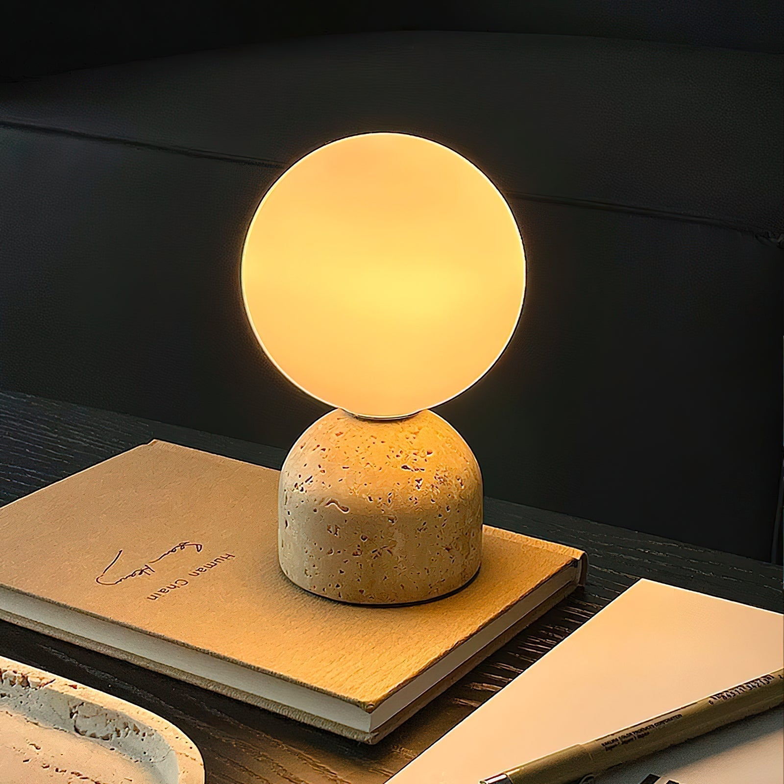 Aalia Marble Modern Minimalist Table Lamp - Lamp Copper