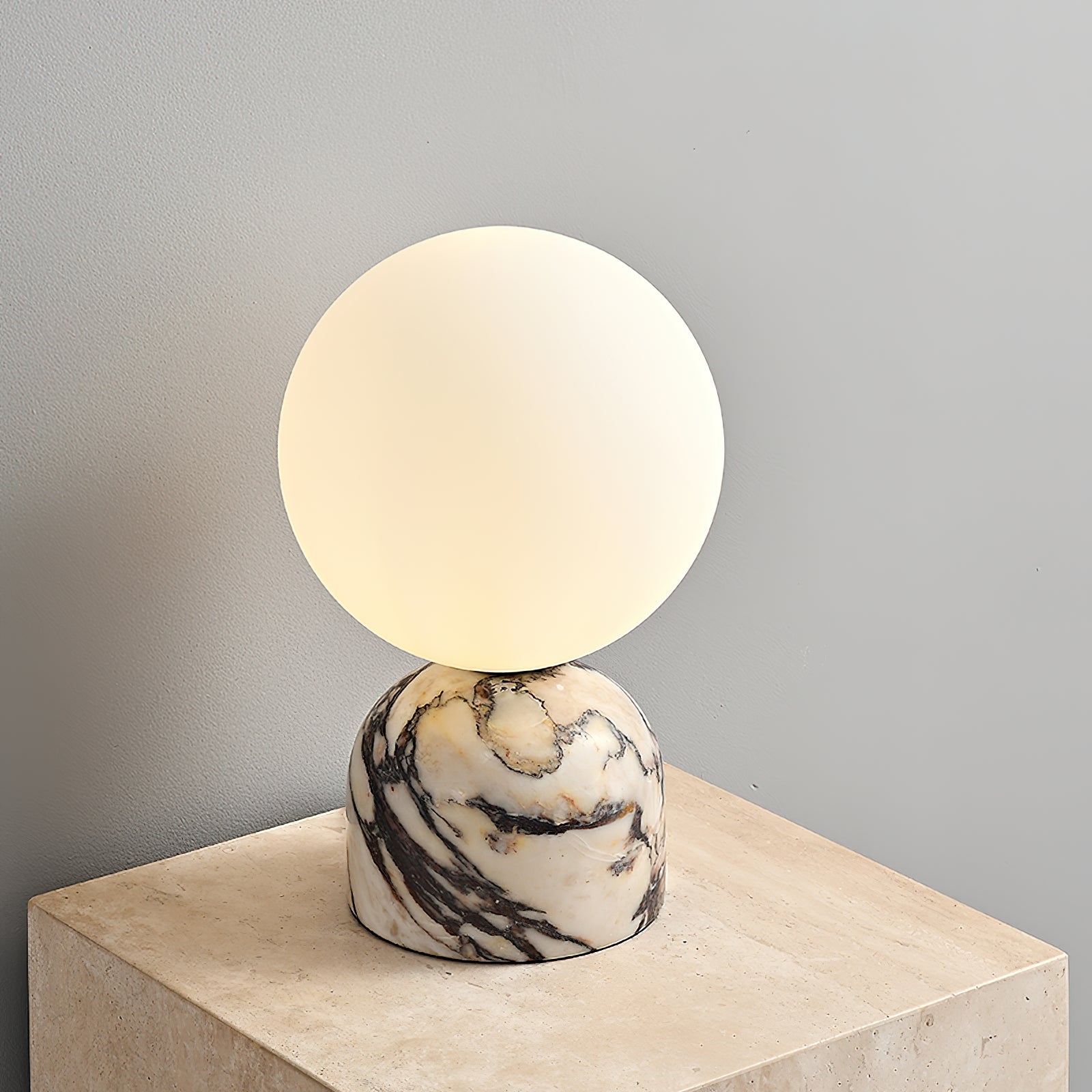 Aalia Marble Modern Minimalist Table Lamp - Lamp Copper