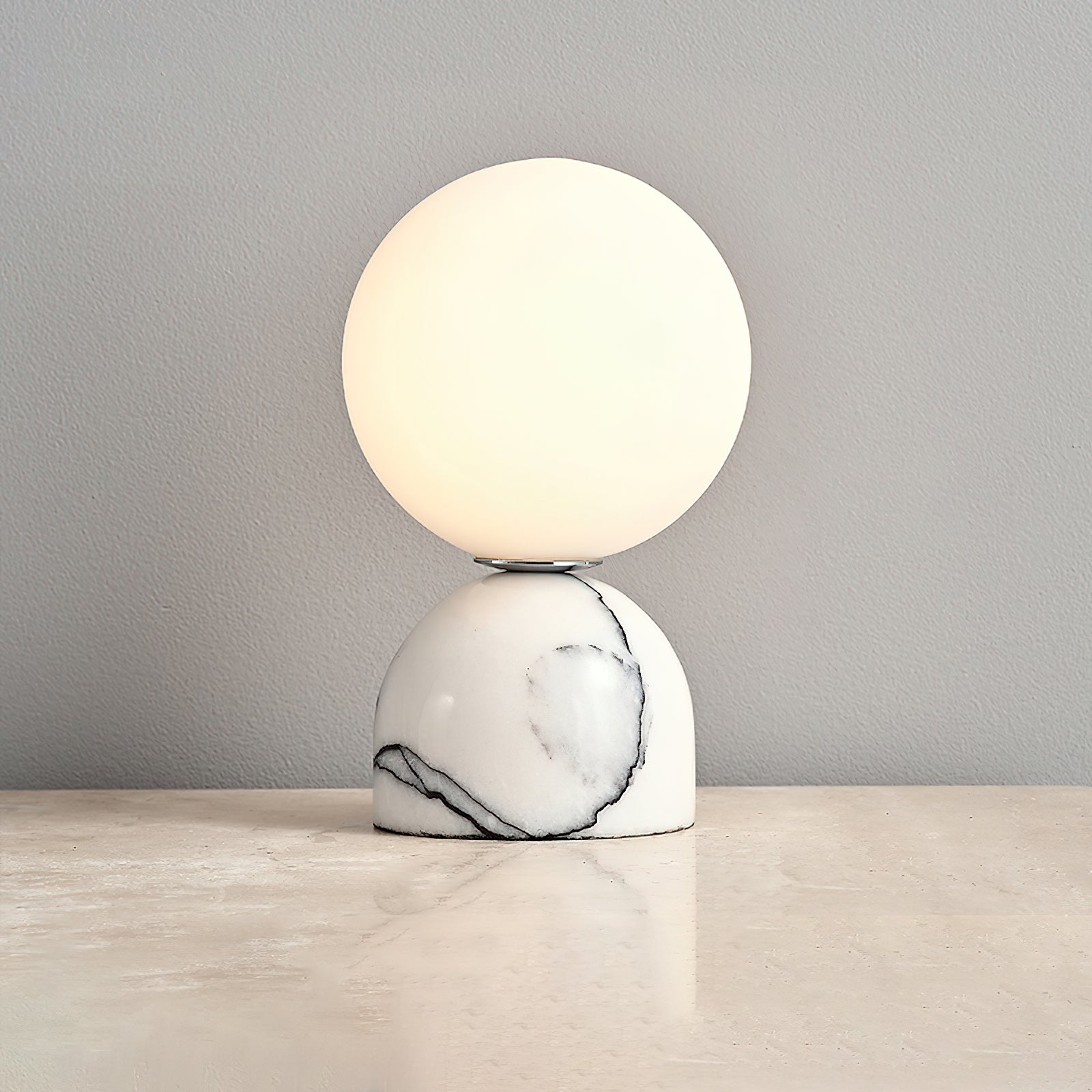 Aalia Marble Modern Minimalist Table Lamp - Lamp Copper