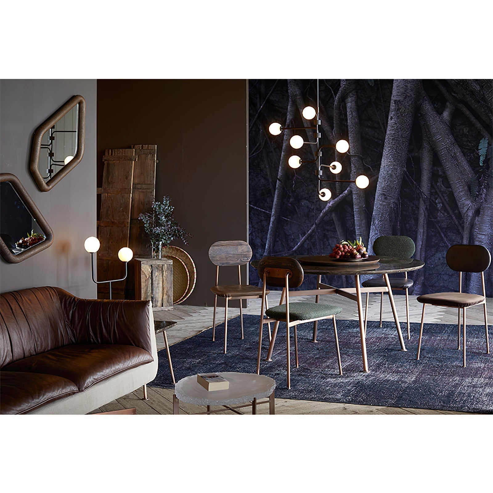 Aballs Elegance Unique Glass Chandelier - Lamp Copper