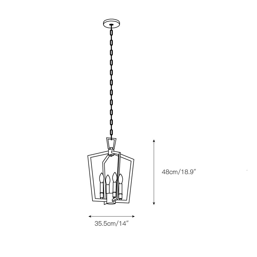Abbotswell Traditional Modern Brass Chandelier - Lamp Copper